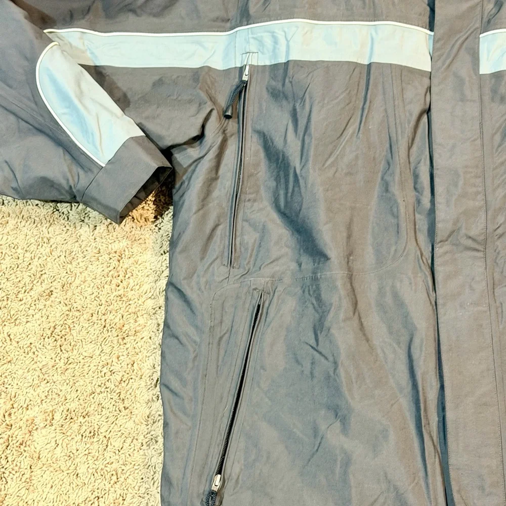 The North Face HyVent Winter Jacket Thick Gray Men Size XL Zip In Vest Line NWOT